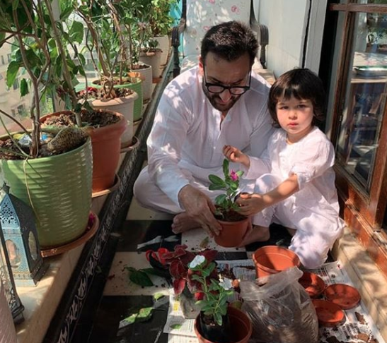 Saif Ali Khan and Taimur Ali Khan